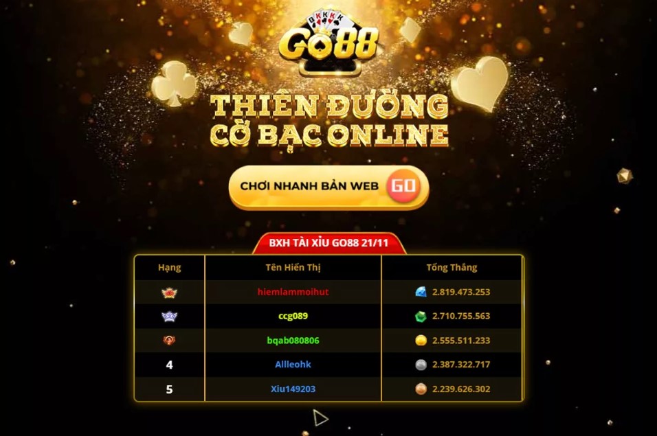 Giới thiệu về cổng game go88 tài xỉu